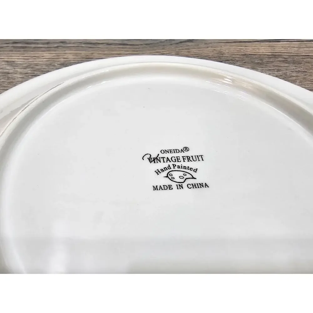 Oneida Vintage Fruit Hand Painted Salad Plate Discontinued Pattern